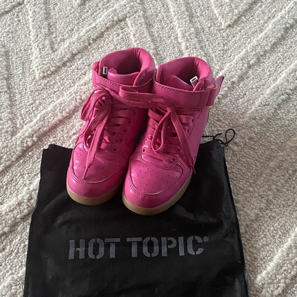 Hot Topic Hot Pink High-Top Sneakers